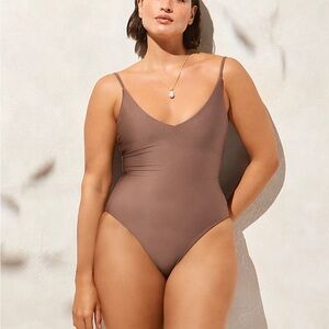 J. Crew Brown One Piece Swimsuit
